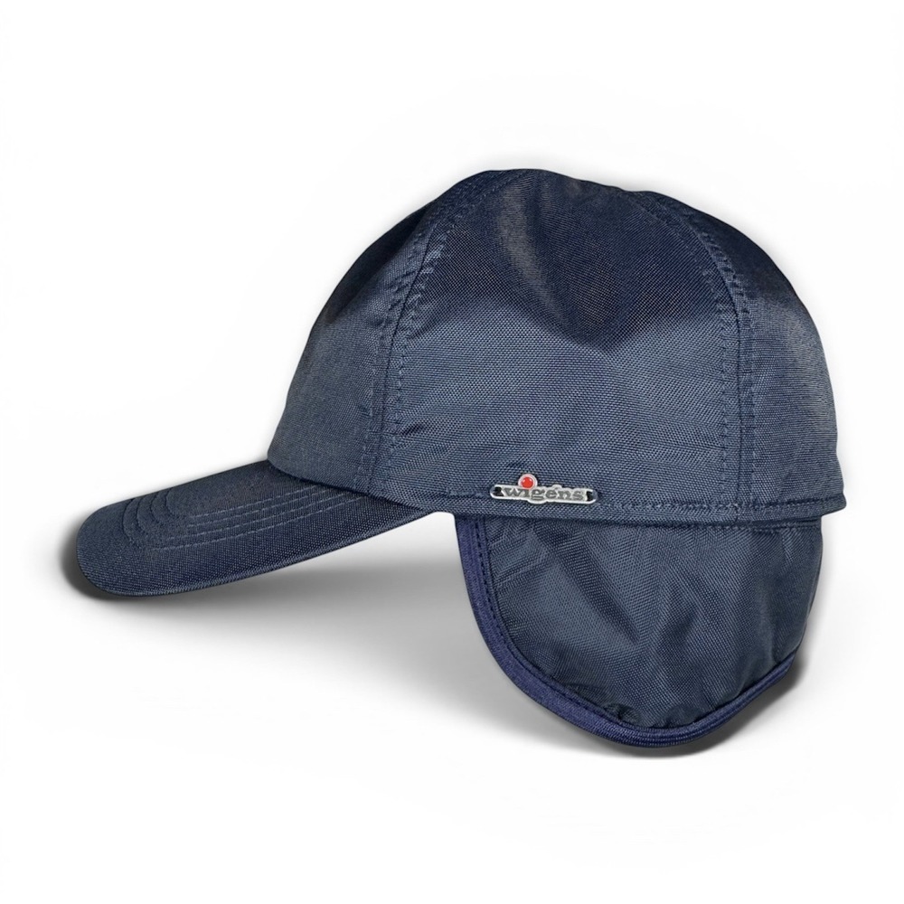 Wigens Aron Lined Winter Hat Cap Ear Flaps Navy Blue - Men's 58
